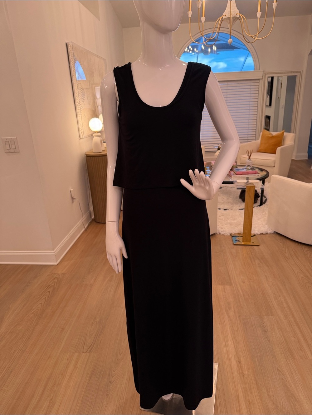 Sleeveless Black Maxi Dress - Classic Women’s